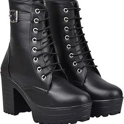 shoetopia Women Shoeopia & Girls Strappy High Ankle Boot Buckle Ankle Boots-picture-29