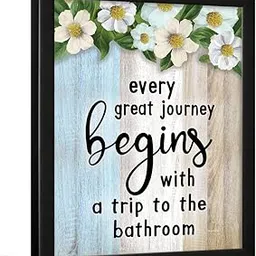 Chaka Chaundh - Bathroom Poster With Frame - Washroom Quotes Wall Hanging - Toilet Quotes Framed Poster (14 X 11 Inches)-picture-47