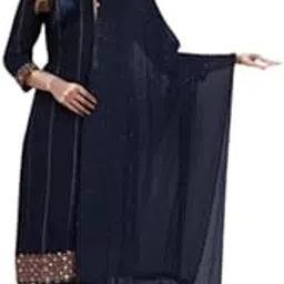 Women’s Embroidered Anarkali Kurta, Pant & Dupatta Set - Ethnic Wear-picture-29