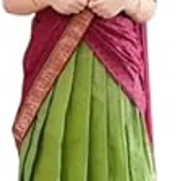 the shopoholic Pista Green Popti South Indian Style Unstich Traditional Lehenga Choli for Women-picture-10