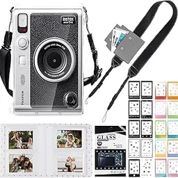 Accessory Set for Fujifilm Instax Mini EVO Instant Camera, including Mini EVO Clear Case, Camera Strap, Mini Photo Album, Screen Protector, DIY Sticker (No Camera)-picture-19