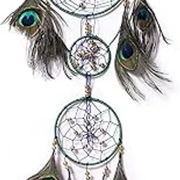 Good Aura Store Dream Catcher for Home Decoration Bedroom Living Room - Wall Hanging Items for Kids Room, Balcony - Decorative Products (Pack of 1, 18LX80Hcm, Green)-image-0