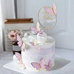 Homebakers Mart precut 10 pcs Pink Butterfly for Cake Decoration (Pack of 2)-picture-34