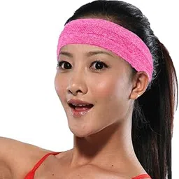 MILAAN Uni Sports Yoga Headband Wrap Gym Fitness Elastic Sweatband Rose Red-picture-14