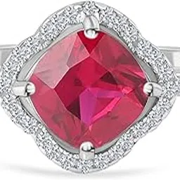 ornate jewels 925 Silver Red Ruby American Diamond Ring for Women and Girls | With Certificate of Authenticity & 925 Stamp | Life-time Warranty*-picture-11
