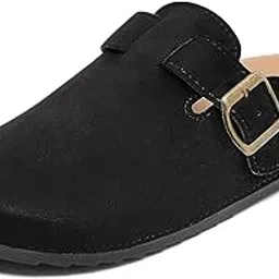 ddxyyds Suede Clogs Men & Women Unisex Leather Mules Soft Cork Footbed Adjustable Buckle Slip Sandals Potato Shoes with Arch Support-picture-40