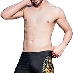 lovebird lingerie Lovebirds Men's Modern Full-Coverage Swimsuit Red, Dryfit UPF50+ Swimwear, Trunks, High Rise, Tiger Print-picture-14