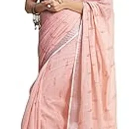 Women's Cotton Printed Zari Striped Ready to Wear One Minute Saree With Unstitched Blouse Piece-image-24