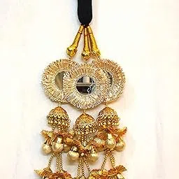 Strala Hair Extensions For Women And Girls/Parandi Used As Braid/Parandi Choti Hair For Women (Black & Gold Color) Pack of 1 pcs design-21-picture-16