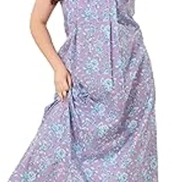 soulemo Women's Pure Cotton Floor Length Nighty 1677-picture-34