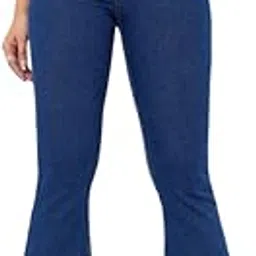 steple denims Women's Indigo Blue Bootcut High Rise Regular Length Denim Jeans-picture-47