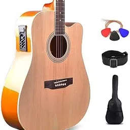 Kadence Frontier Jumbo Semi Acoustic Guitar, (Bag, 1 pack Strings, Strap, Picks, (Natural EQ C)-picture-25