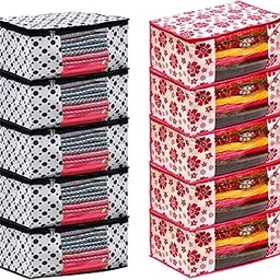 SHAPING FABRIC Garment Cover Non-Woven 90 GSM with Transparent Window & Double Metal Zipper – Pack of 10 | Dustproof Clothes Storage Bag for Sarees, Suits, Jackets, Shirts SBXLRL152493517524148524861-image-88