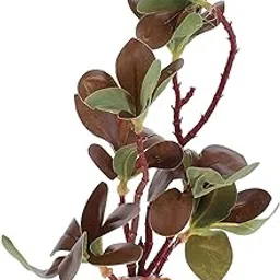 Kisangel Artificial Reptile Terrarium Plant Ornament for Bearded Dragons Fish Tank Plant Decor Glass Container Decorative Fake Green Grass for Reptile Habitat-image-3