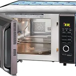 Stylista microwave oven cover compatible for Morphy Richards 30 Liters OTG 30Rcss, Dustproof, stainproof, Wipeable cover, Surface Pattern Blue image 1