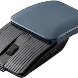 Sanwa Direct 400-MABT206BL Small Mouse, Foldable, Bluetooth, Quiet, 5 Buttons, Back/Forward Buttons, Wheel Buttons, Compatible with Mac/iPad/iPhone/Android, Rechargeable, Blue LED, Pouch Included-picture-19