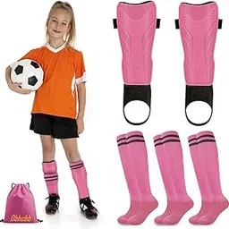 Soccer Shin Guards for Kids Youth - Breathable Tough Protective Gear with Ankle Support for Ski Football Ice Hockey, for 3-5 5-10 10-18 Years Old Children Teens Boys Girls(Pink, M)-image-38