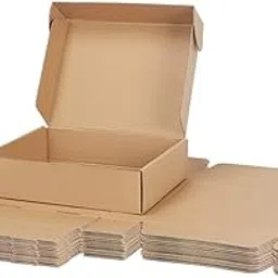 K K Industrial Multipurpose Brown Cardboard Box for Packing, Packing Material, E-Flute Packing Flat Corrugated Boxes 7.25x6x1.75 Inch 3 Ply Boxes for online Selling/E-commerce Shipping (Pack of 50) image 1
