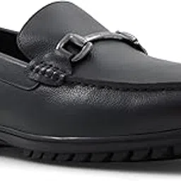 aldo EVOKEA-IN004 Open Black Leather Moccasins-picture-18