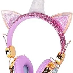 Samvardhan Unicorn Over Ear Wired Headphones with Mic (Pink)-picture-26