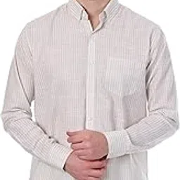 Men's Cotton Formal Shirt, Striped Design, Long Sleeve Regular Fit, Office and Casual Wear Breathable Lining Design Stylish Formal Shirt for Men-image-2