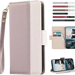 JDDLang SC-51B SCG09 Galaxy S21 Case, Notebook Type, Mobile Phone Case, Side Magnet, PU Leather, Full Protection, Contrast Color, S21 Wallet Cover, Durable, Lightweight, Convenient, Shockproof, Handmade Notebook Case, Card Storage, Horizontal Function, Sweat and Fingerprint Resistant, Scratch Resistant, For Men and Women, Elegant, Simple Temperature, Gift, Compatible with 6.2 Inches, Strap Light Purple-image-76