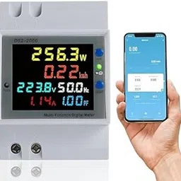 Quick Sense WiFi 6-in-1 Energy Meter | 100A Single Phase Power Monitor | AC 40–300V | DIN Rail Mount | HD LCD Display | Mobile App Remote Control | Electric KWh Meter | (Pack of 1)-image-20