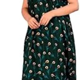 Women's Pure Cotton Nightwear Casual Nighty (Nighty-1112 L) Green-picture-17