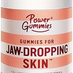 Power Gummies Jaw Dropping Skin Collagen Builder Gummies | 0 Added Sugar & New Heart Shape | 60 Gummy Pack | Vitamin C & E, Hyaluronic Acid, Glutathione |Collagen Gummies For Women & Men | 100% Veg | Gluten, Gelatin Free-image-92