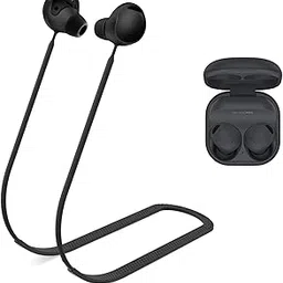 WOFRO Anti-Lost Strap for Galaxy Buds 2 Pro (2022), Sports Soft Silicone Lanyard Accessories Compatible with Samsung Galaxy Buds Pro 2 True Wireless Bluetooth Earbuds Neck Rope (Black), In Ear-picture-20