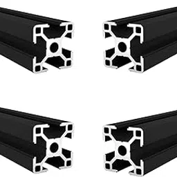 3030 Aluminium Extrusion 150mm Length T Slot Black, （4Pcs / Pack） Aluminium Profile 30mm x 30mm 30 Series European Standard Anodized Frame for 3D Printer Parts and CNC DIY-picture-29