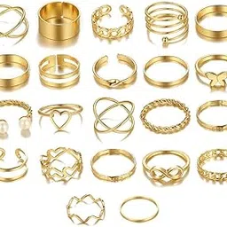 jewels galaxy Mesmerizing Vintage Gold Plated Stunning Rings for Women/Girls (Mixed Sizes)-picture-37