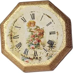 Fashion My Day 2xDollhouse Miniature 1:12 Ratio Wall Clock for Landscape Decorations Aureate | Modern | Clothes & Accessories | Dolls-picture-18