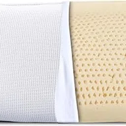 MM FOAM Rubber Dexxa Latex Pillow - 60% Natural Latex, Medium Firmness, D-Shape, 26 x 17.25 x 3.75 Inches, White-image-3