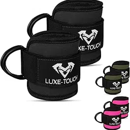 Ankle Straps For Cable Machine Kickbacks, Glute, Abs and HIPS Workouts, Lower Body Exercises, Neoprene Padding Fully Adjustable & Breathable Ankle Culf Strap FITS MEN & WOMEN (Black)-picture-13