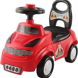 BabyGo Zippy Ride on & Car for Kids with Music & Horn Steering, Push Car for Baby with Backrest, Safety Guard, Under Seat Storage & Big Wheels, Ride on for Kids 1 to 3 Years (Red)-picture-35