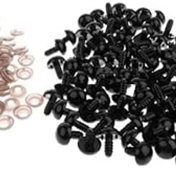 Enakshi® 3x100 Pieces Black Poly Safety Eyes with Backs for Dolls DIY Making 14MM|Toys & Hobbies | Stuffed Animals | Other Stuffed Animals-picture-13