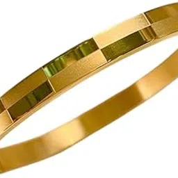 19th july jewels Men's Stainless Steel Box Design Bracelet, Gold Plated, 30g, Clip-On Clasp-picture-46