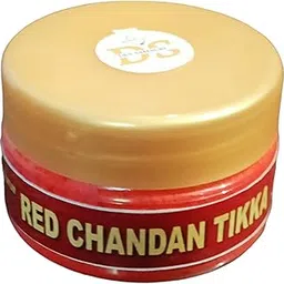 DEV SAMAGRI Red Chandan Tikka || Lal Chandan Tilak Powder for Pooja (50 g) image 1