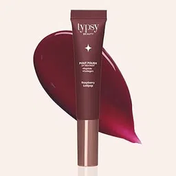 Typsy Beauty Pout Polish Peptide Lip Treatment Balm-Raspberry Lollipop |Plump lips with hydration|Lip Balm for Dry and Chapped lips|Lip Balm for men & women|Maroon |8g image 1