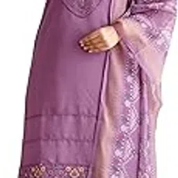 trendmalls Women's Chanderi Embroidery Work Kurta Pant with Dupatta Set Salwar Suit Set For Women-picture-47