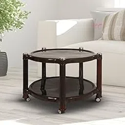 Prima 5008 Center Trolley Coffee Table/Tea Table/Teapoy for Home, Office & Outdoor (Cherry)-picture-17