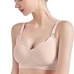 convo Nursing Bras for Breastfeeding, Seamless Pregnancy Maternity Bra Wireless Classic Jelly Strip Support Nursing Bra-picture-10