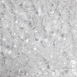 Star Beads Ice Crystal Clear 13mm Pony Beads Large Hole Made in USA-picture-17