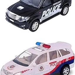CENTY Toys Black Fortune Interceptor 911 and Chase Police Cars - Realistic Alloy Wheel, Pull Back Action - Cool Cars for Kids-picture-21