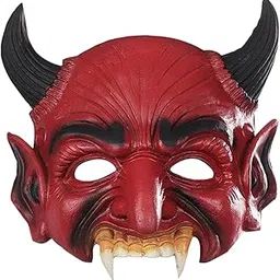 calandis Red Halloween Devil Demon Mask Half Face Scary For Carnival Adults | Masks & Eye Masks | Accessories | Costumes, Reenactment, Theater | Clothing, Shoes & Accessories-picture-32