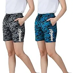rk costing Lycra Blend Fabric, Women's Stretchable Shorts, Knee Lenght Shorts for Beaches, Sports, Gym, Exersige & Casual Wear.-picture-29