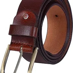 ZNB Men's Adjustable Leather Belt, Stylish Tan Design with Silver Buckle Comfortable & Styles For Casual Wear and Official-picture-43