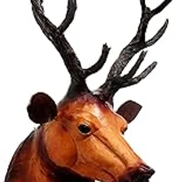 NB Crafted Decoration items for living Room Deer Head Wall Hanging showpiece for Home, Hotel, Restaurants, Cafe Interior Decor Showpiece (Pack of 1)-picture-32