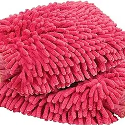 Kuber Industries Pack of 2 Multipurpose Microfiber Glove Duster for Home Cleaning | Soft & Reusable Dusting Cloth/Dust Cleaner - Ideal for Fans, Cars, Sofas & Furniture | Plain Pink-image-25